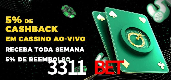 Promoções do cassino ao Vivo 3311 bet